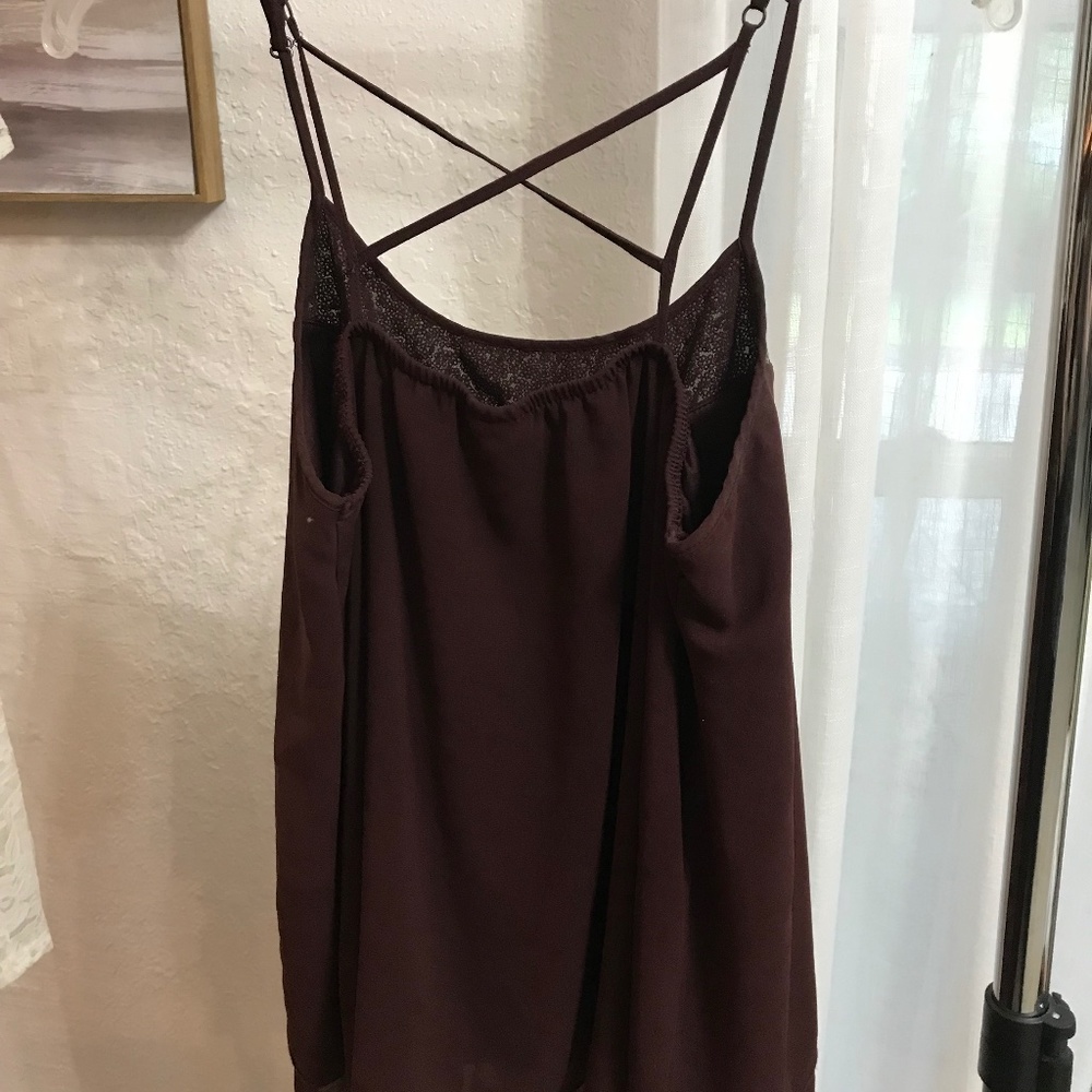 Purple and gold sparkly blouse